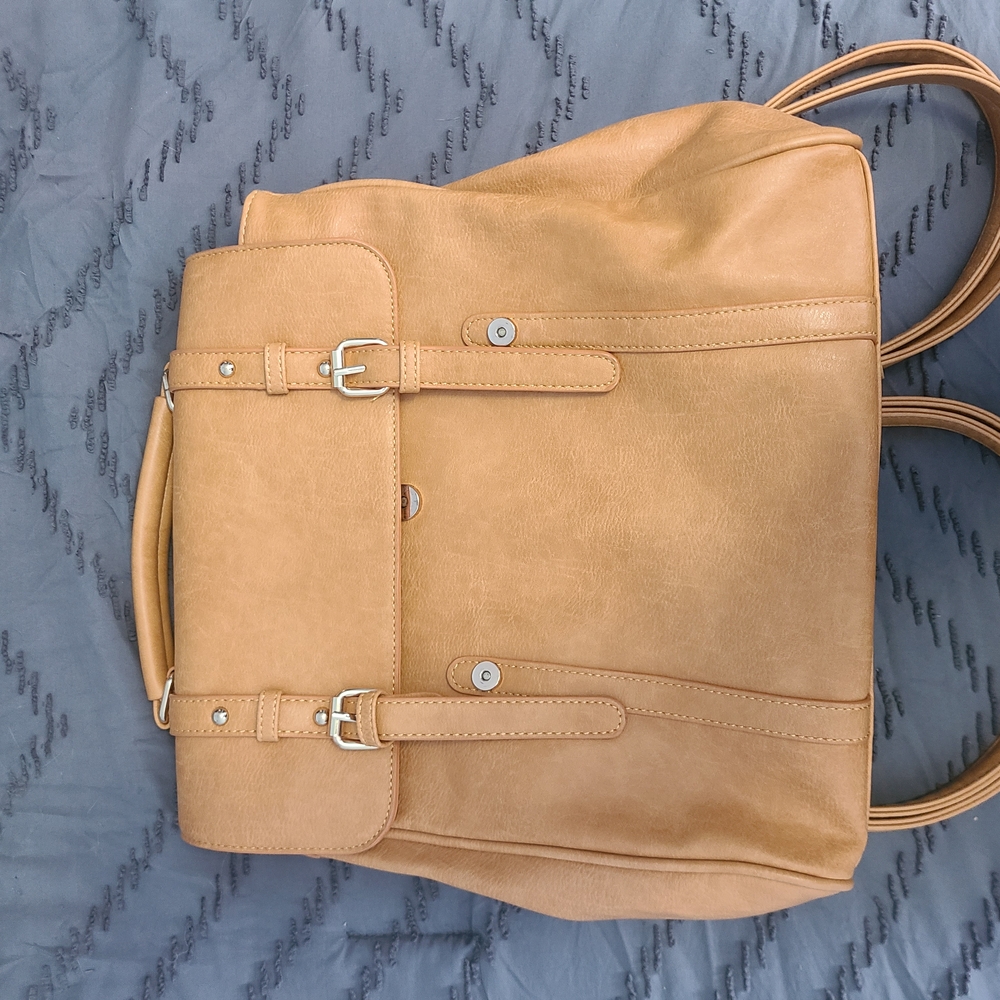 MMS Tan Leather Women's Backpacl Bag